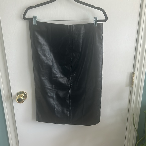 Lulus She's Irresistible Black Vegan Leather Pencil Skirt - Picture 3 of 5